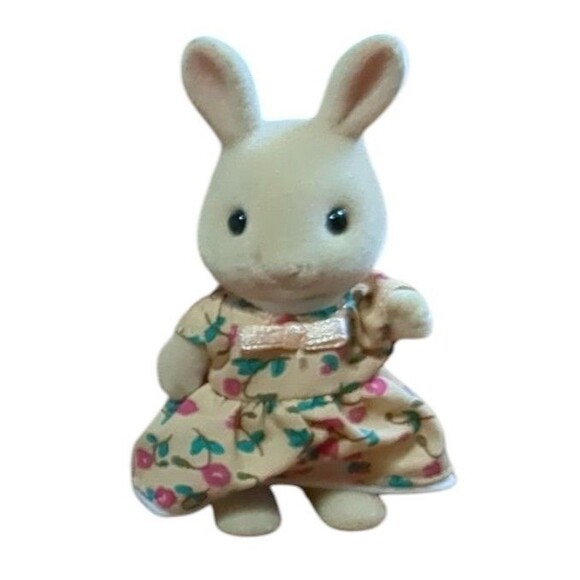 Sylvanian Families Calico Critters Milk Rabbit Family  Highchair Vintage - Picture 4 of 8